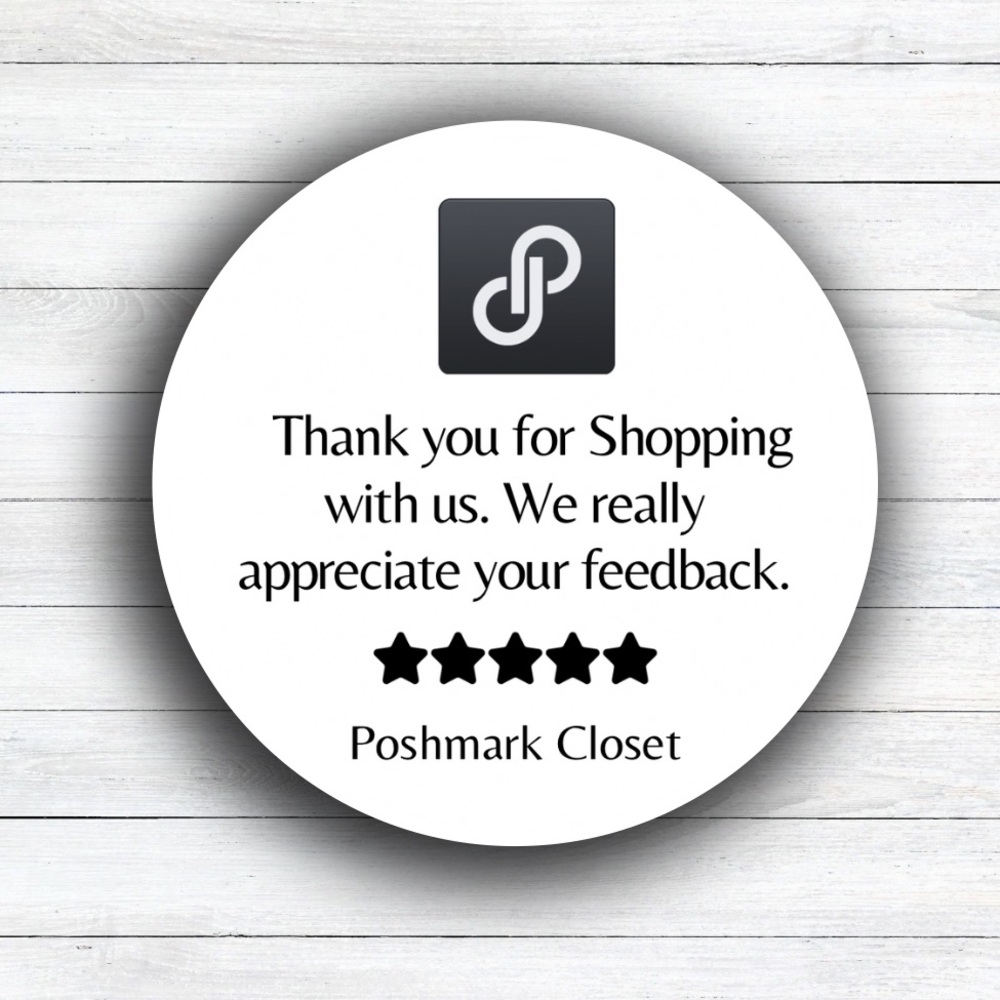 100 Custom Poshmark Thank You Stickers • Personalized Packaging Labels - Picture 6 of 7